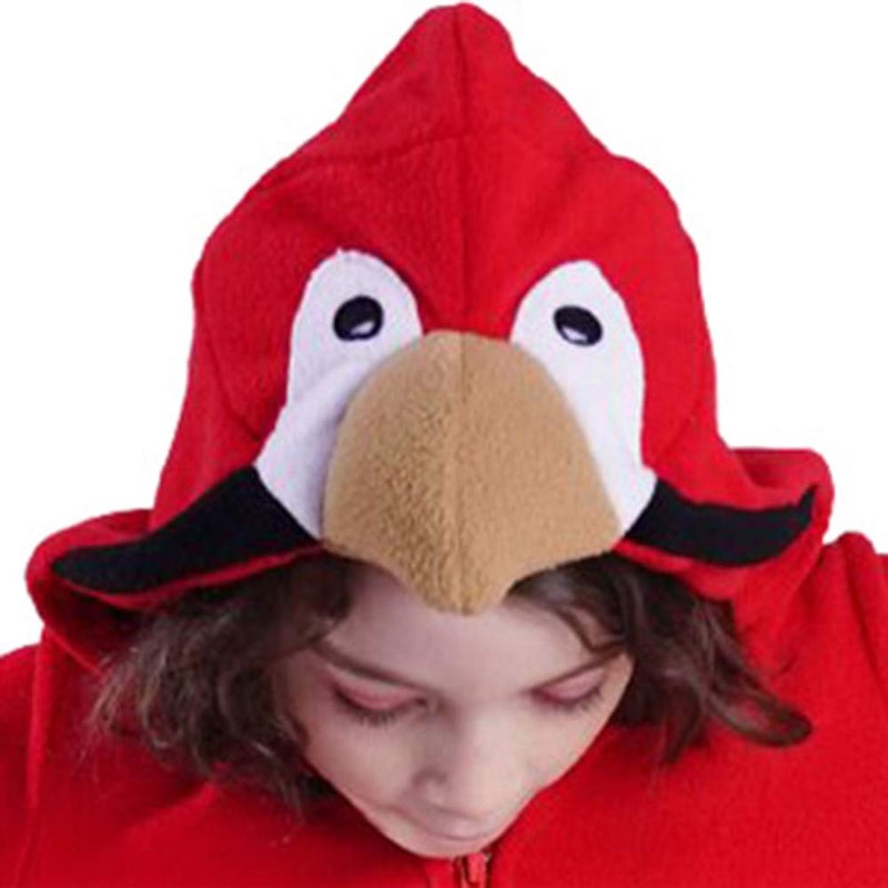PGOND Girl's Parrot Jumpsuit Kids Red Costume (S/4-6Y) - Image 5